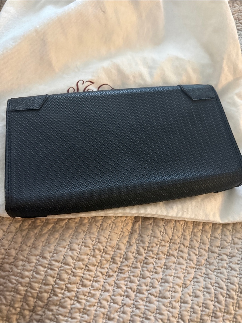 Vintage S.T. DuPont Paris rare black evening clutch with dust bag - Picture 6 of 10